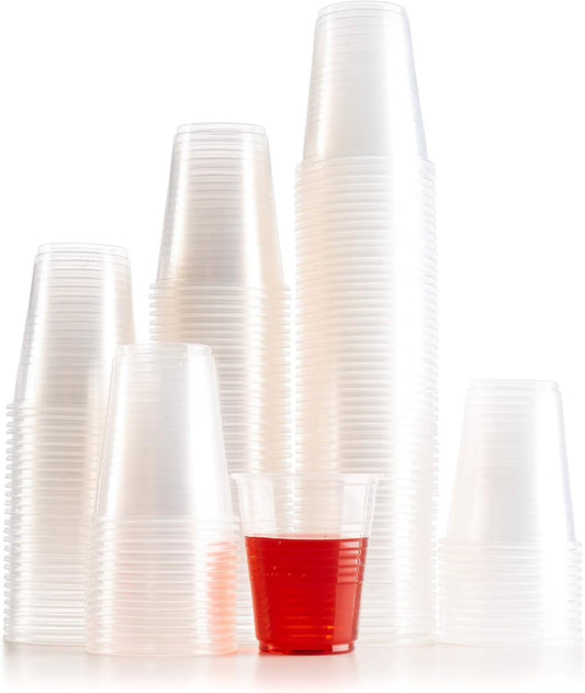 5 Oz Clear Disposable Cups Plastic Cups for Party, 100-Pack