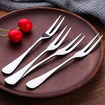 12 Pack Crab Stainless Steel Forks,Escargot Forks 2 Prong Tasting Appetizer Fork