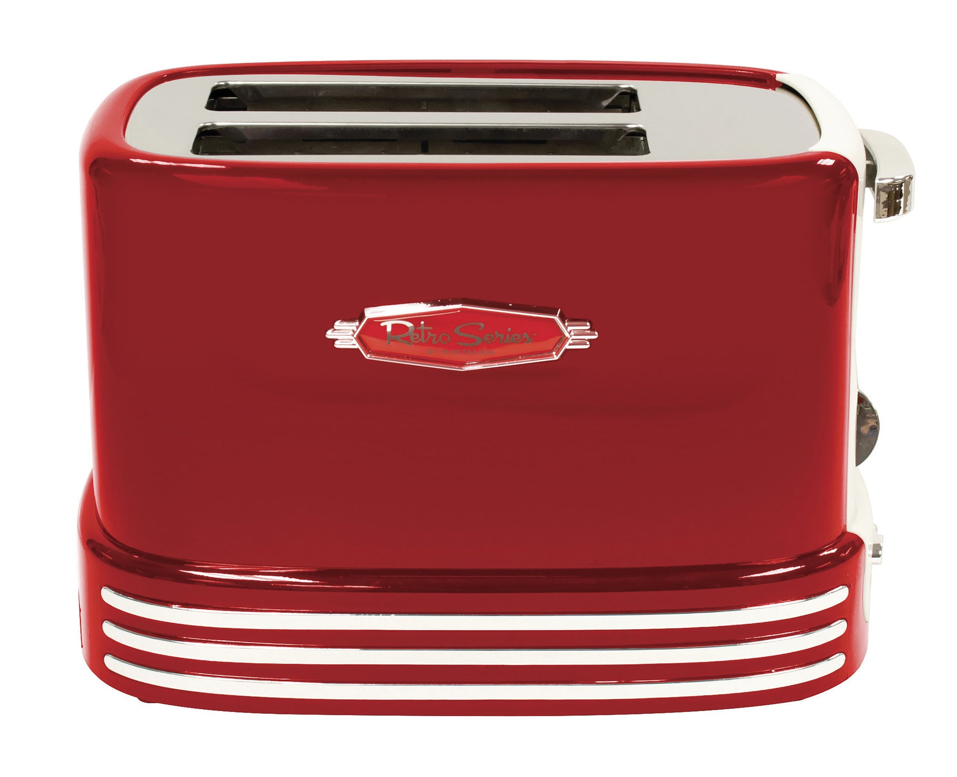 Retro Toaster 2 Slice Vintage Toaster Oven for Bagels & Thick Bread, Red