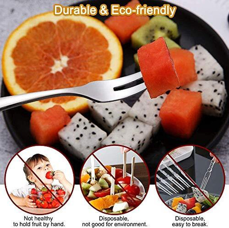 12 Pack Crab Stainless Steel Forks,Escargot Forks 2 Prong Tasting Appetizer Fork