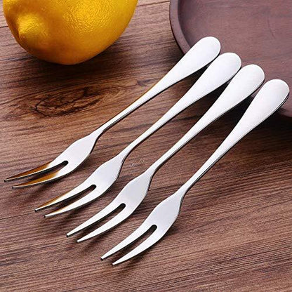 12 Pack Crab Stainless Steel Forks,Escargot Forks 2 Prong Tasting Appetizer Fork