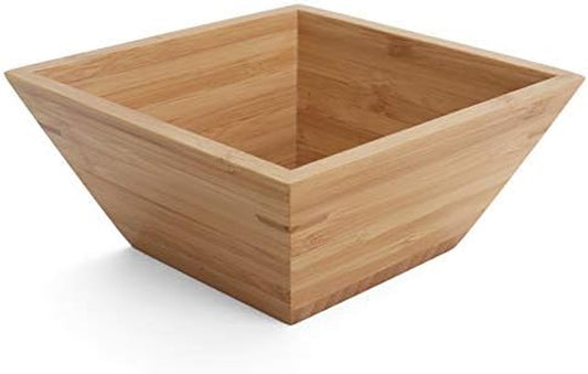 6.25" Bamboo Bowl Set - Bamboo Reusable Bowls - Square Bamboo Bowls - Wood Dinnerware - Bamboo Dinner Bowls - Bamboo Dinnerware Set - Eco Friendly Bowls (8 Pack / 6.25" Square)