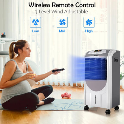 Remote Controlled Evaporative Air Cooler with Fan and Humidifier