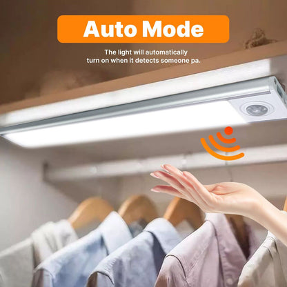 2 Pack-Under Cabinet Lights LED Motion Sensor Light USB Rechargeable Strip Lamp