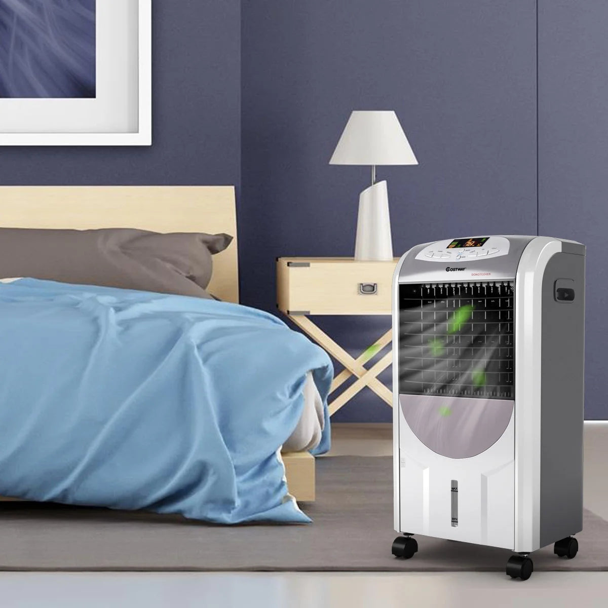 Remote Controlled Evaporative Air Cooler with Fan and Humidifier