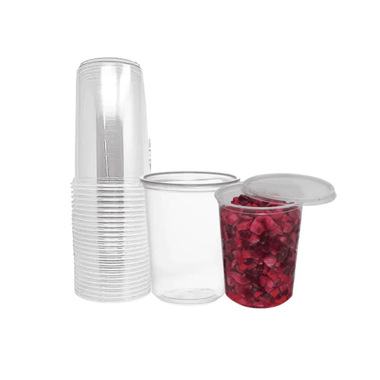 32Oz Lightweight Plastic Deli Containers with Lids Disposable, Leakproof, Bpa-Free Cups 1000CT