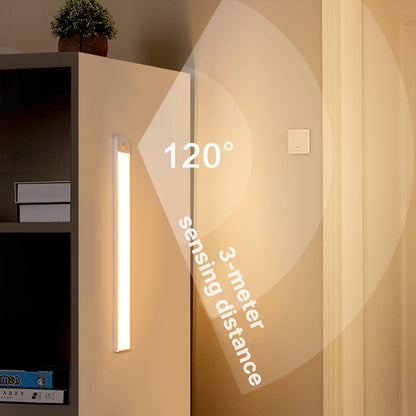 2 Pack-Under Cabinet Lights LED Motion Sensor Light USB Rechargeable Strip Lamp