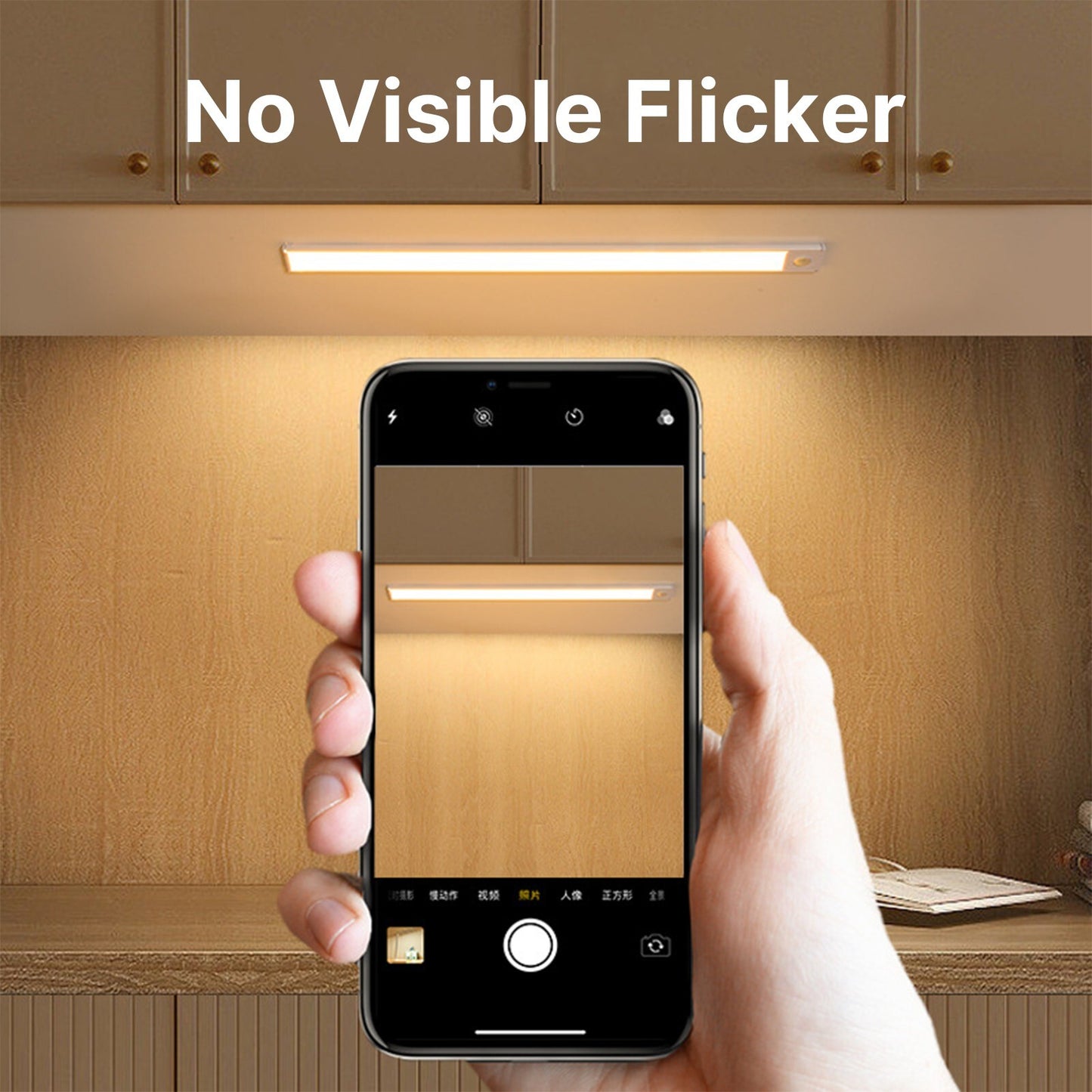 2 Pack-Under Cabinet Lights LED Motion Sensor Light USB Rechargeable Strip Lamp