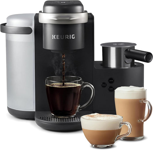 K-Cafe Single-Serve K-Cup Coffee Maker, Latte Maker and Cappuccino Maker, Comes with Dishwasher Safe Milk Frother, Coffee Shot Capability, Compatible with All  K-Cup Pods, Dark Charcoal