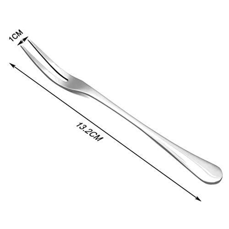 12 Pack Crab Stainless Steel Forks,Escargot Forks 2 Prong Tasting Appetizer Fork