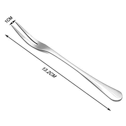 12 Pack Crab Stainless Steel Forks,Escargot Forks 2 Prong Tasting Appetizer Fork