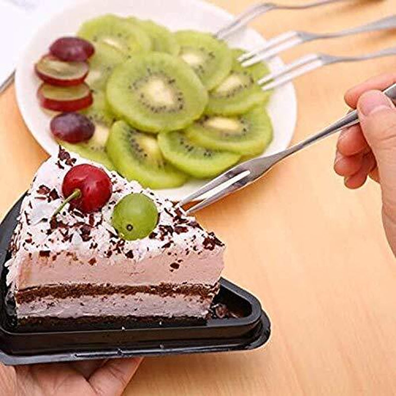 12 Pack Crab Stainless Steel Forks,Escargot Forks 2 Prong Tasting Appetizer Fork