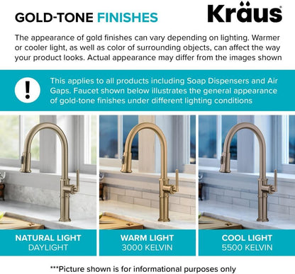 Oletto Tall Modern Pull-Down Single Handle Kitchen Faucet in Brushed Gold, KPF-3101BG