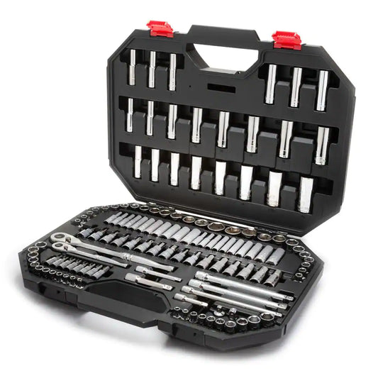 144-Position 1/4 In. and 3/8 In. Drive Mechanics Tool Set (125-Piece)